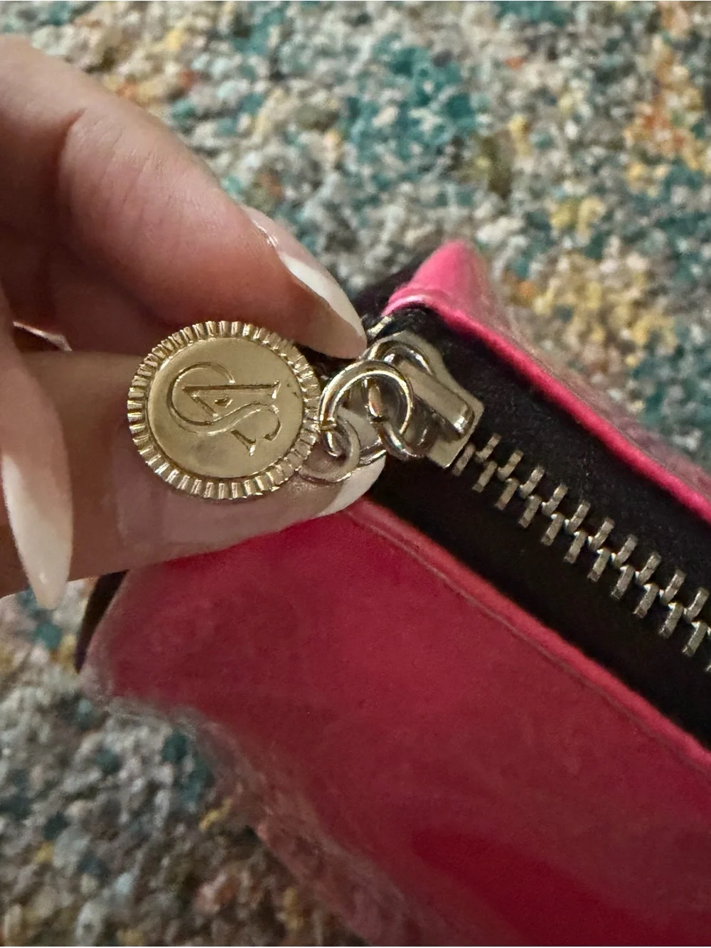 Set of Two Victoria's Secret Vinyl Cosmetic Bags